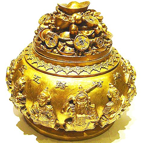 五行屬金的食物 銅製聚寶盆